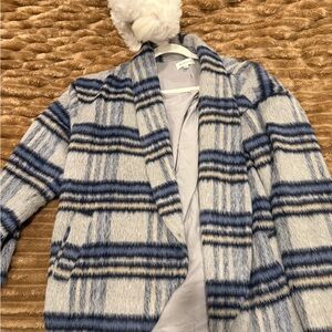 Blue and White Plaid Jacket